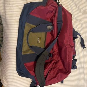 LL Bean - Large Duffel Bag, Maroon/Navy